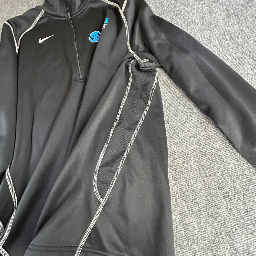 Nike Therma-FIT Mens Large 1/4 Zip Big Ten Hockey Tournament Detroit 2015 Black